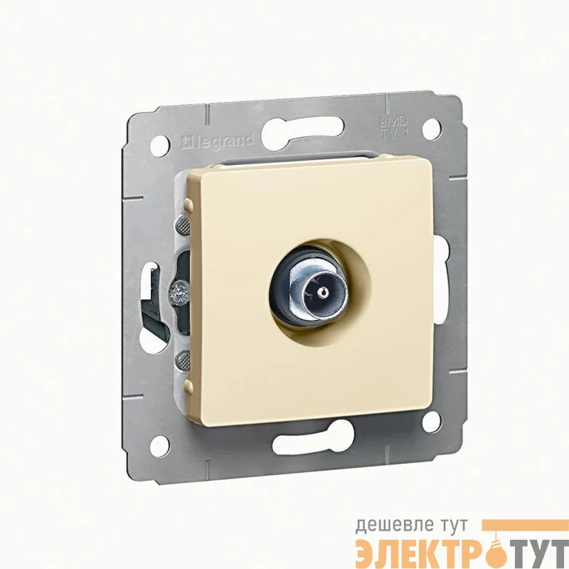 Розетка TV СП Cariva "звезда" 1.5дБ 2400МГц сл. кость Leg 773778