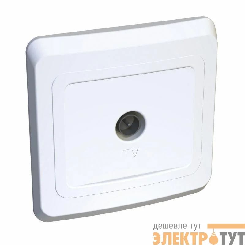 Розетка TV 1-м СП Этюд оконечная бел. SchE TVC-002B