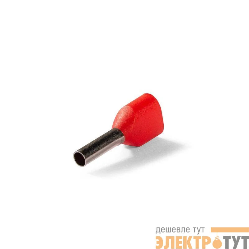 Наконечник штыревой втулочный изолированный НШВИ(2) 1.0-8 ЕВРО красн. КВТ 103245