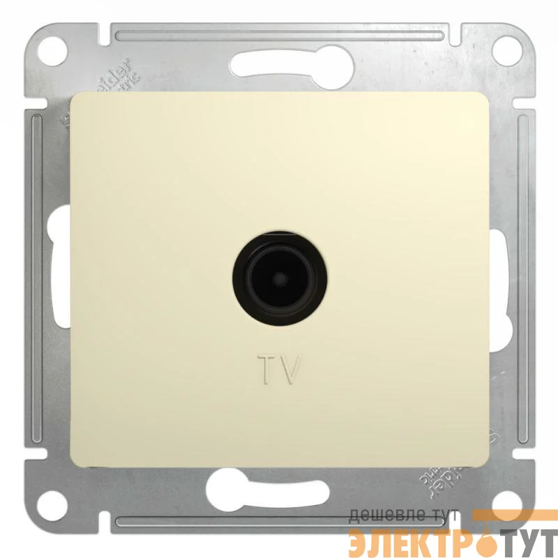 Розетка телевизионная оконечная TV 1-м СП Glossa 1дБ механизм беж. SE GSL000291