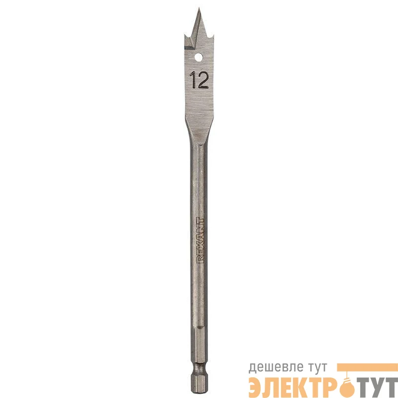 Сверло перовое по дереву 12мм (шестигранный хвостовик) Kranz KR-91-0663