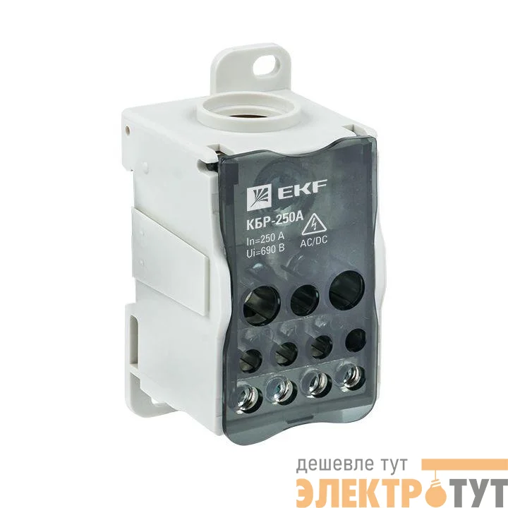 Блок распределительный КРОСС крепеж на панель и DIN КБР-250А EKF plc-kbr250