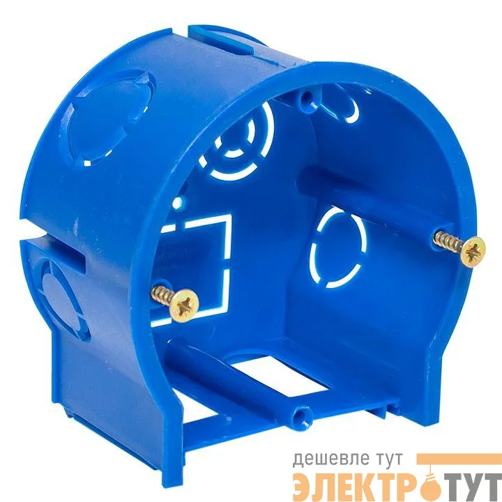 Коробка установочная КМТ-010-4005 сборная оконечная для твердых стен 71х45 с саморезами розн. стикер EKF plc-kmt-010-4005-r