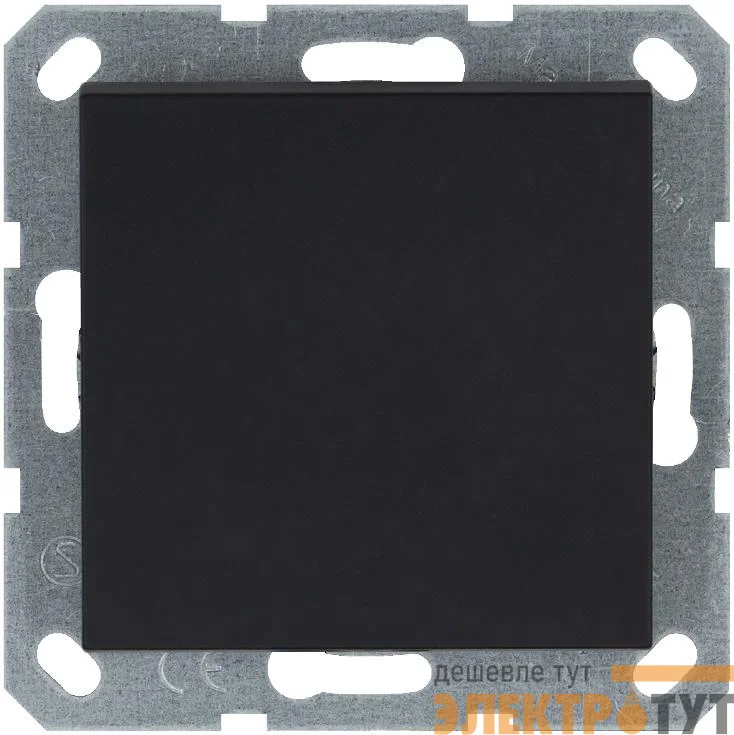 Кнопка звонка 1-кл. 10А IP20 механизм черн. матов. soft touch Jasmart G3010PB