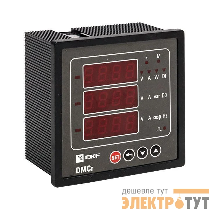 Прибор измерительный цифровой комбинир. DMCr с интерфейсом RS-485 на панель 96x96 (квадратный вырез) PROxima EKF DMC-963r