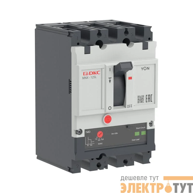 Выключатель автоматический 3P 80А 70кА pro MNX125L при AC415V расцепитель TMD YON MNX125L3PTMD0080