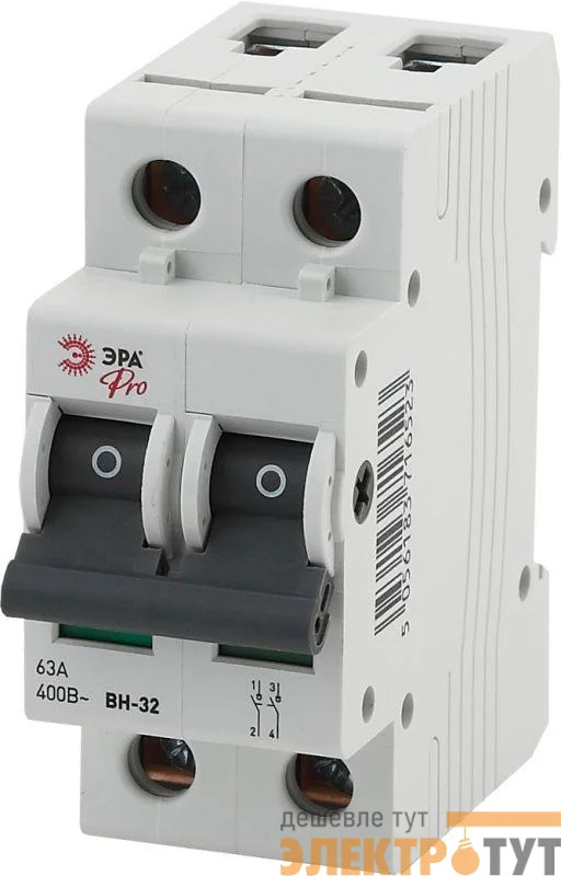Выключатель нагрузки 2п 63А ВН-32 Pro NO-902-88 ЭРА Б0031716