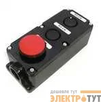 Пост кнопочный ПКЕ 222-3 грибок красн.+1 черная