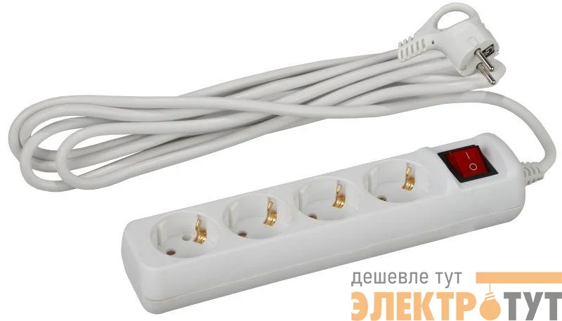 Удлинитель 4х3м с заземл. 16А IP20 U-4es-3m-3х1 ПВС 3х1 с выкл. Эра Б0028381