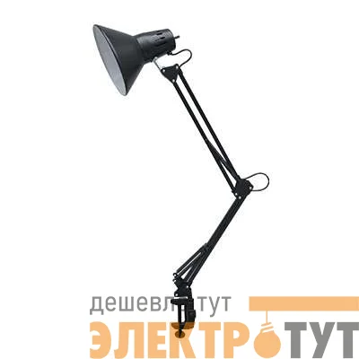 Светильник настольный СНС 13Ч 60Вт E27 230В под лампу на струбцине черн. (кор.) IN HOME 4690612012735