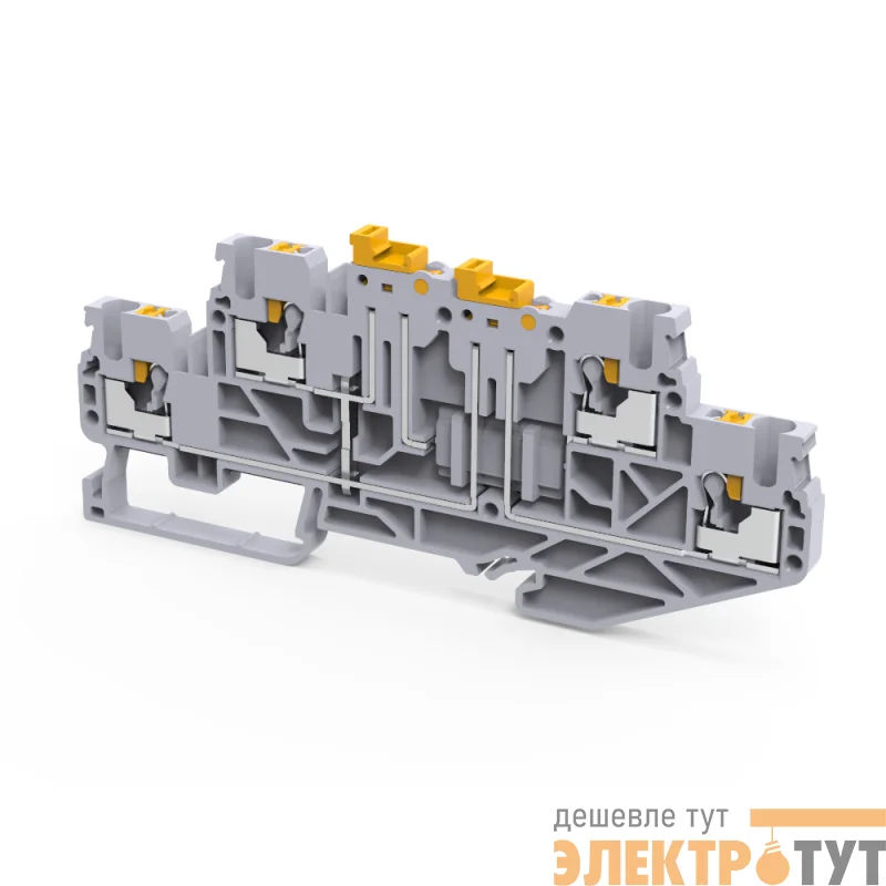 Клемма 2х-ярусная push-in OptiClip CPDLK-2.5-2L-MT-N-I-S сер. КЭАЗ 331874