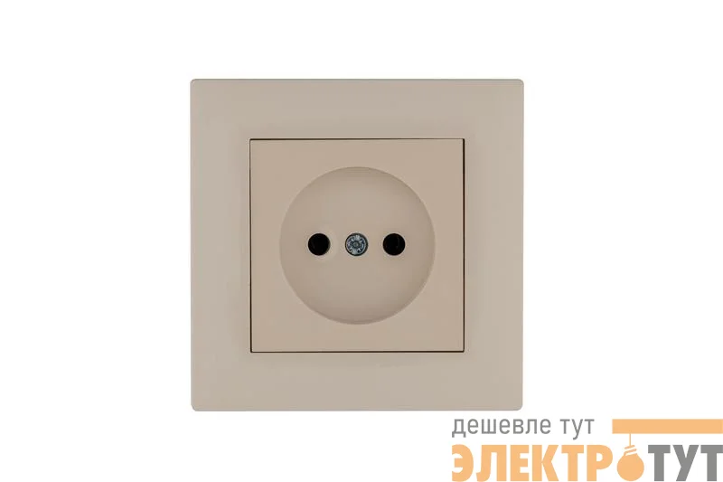 Розетка 1-м Karea RIZZ без заземл. крем Makel 88010022