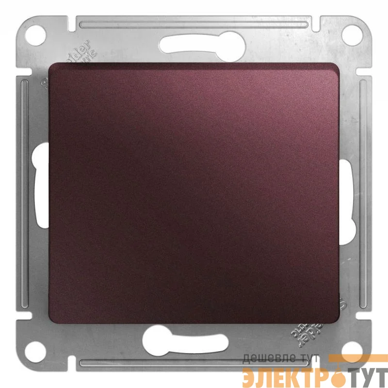 Механизм кнопки нажимного 1-кл. СП Glossa 10А IP20 (сх. 1) 10AX баклажан. SchE GSL001115