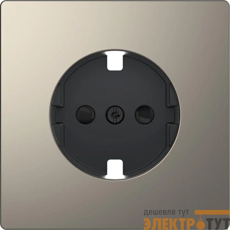 Накладка центральная 1-м СП Merten D-Life 16А IP20 для механизма розетки SD никель SchE MTN2330-6050
