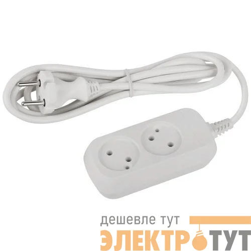 Удлинитель 2х1.5м без заземл. ПВС 2х0.75 UDL-10-215 Greenline Эра Б0065055