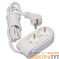 Удлинитель 2х5м с заземл. 16А защ. шторки Makel N2210063