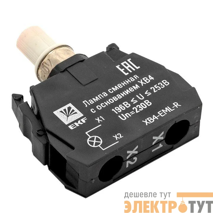 Лампа сменная с основанием XB4 красн. 230В PROxima EKF XB4-EML-R