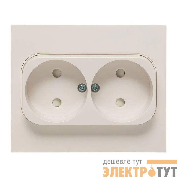 Розетка 2-м СП Стокгольм 10А IP20 без заземл. защ. шторки бел. PROxima EKF EXR10-102-10