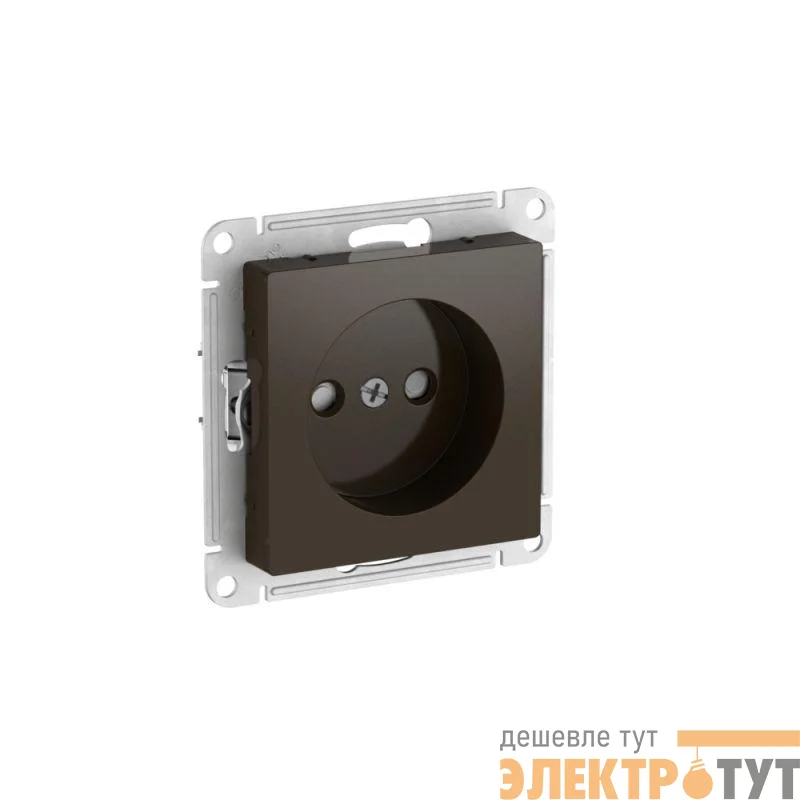 Розетка AtlasDesign 16А без заземл. защ. шторки быстрозажим. клем. механизм мокко SE ATN000649S