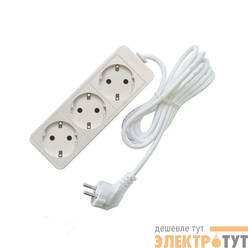 Удлинитель 3х5м с заземл. 16А IP20 3.5кВт ПВС Союз 481S-6305