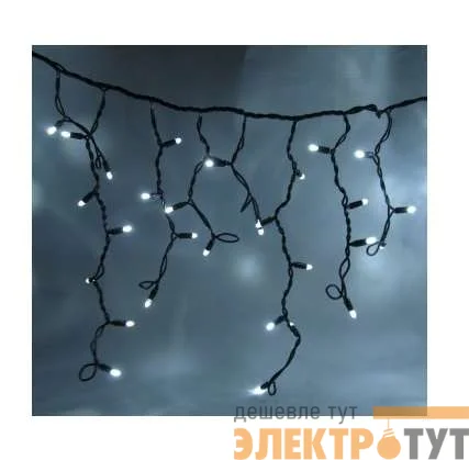 Гирлянда "Сосульки" 100 LED уличная 2м соед. до 10 шт. бел. SHLights 4690601041999