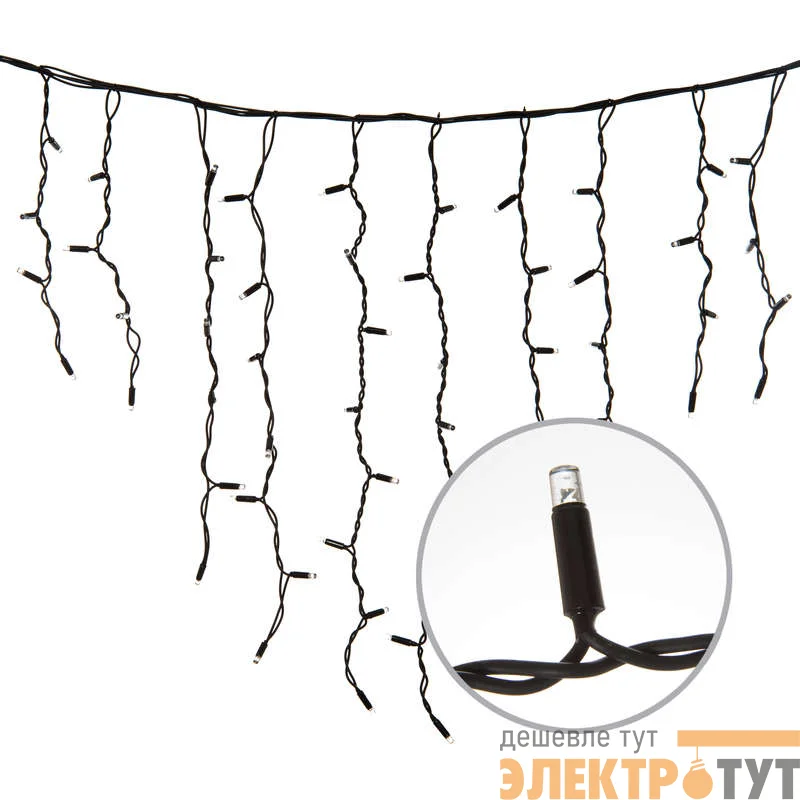 Гирлянда "Бахрома" светодиодная ULD-B3010-200/TBK BLUE IP67 с эффектом мерцания Uniel UL-00003932