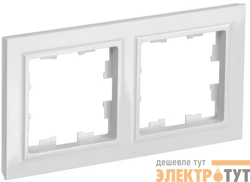 Рамка 2-м BRITE РУ-2-БрБ бел. IEK BR-M22-K01
