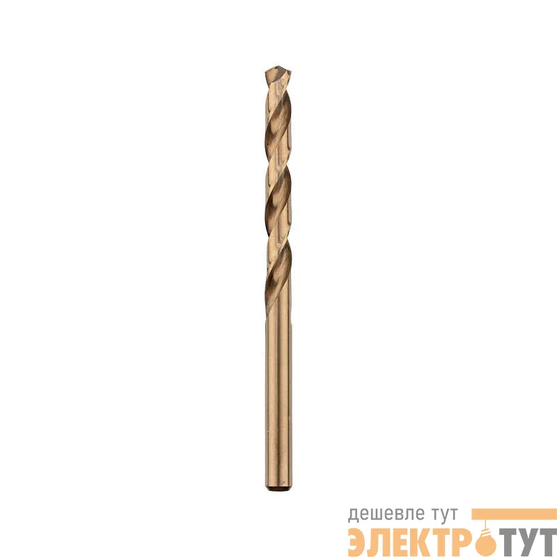 Сверло по металлу 10мм "Кобальт" (сталь HSS-Co 5% M35 P6M5K5) (уп.1шт) DIN 338 Rexant 91-0511