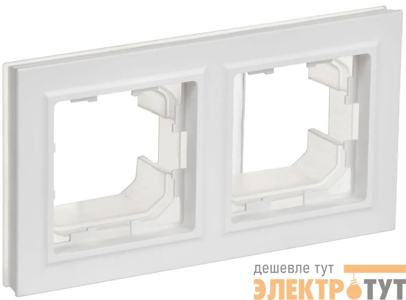 Рамка 2-м BRITE РУ-2-БрАБ-44 IP44 арктич. бел. IEK BR-M22-44-K91