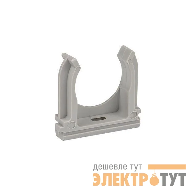 Держатель для труб (клипса) d25мм сер. (уп.100шт) Plast EKF derj-z-25n