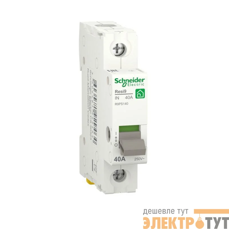 Выключатель нагрузки (мод. рубильник) RESI9 40А 1P SchE R9PS140