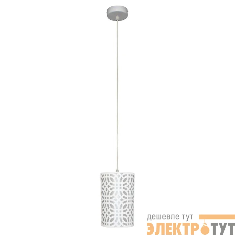 Светильник "Амина" 211 НСБ 01-60-187 Е27 (ИМ) подвесной бел. муар Элетех 1005405254
