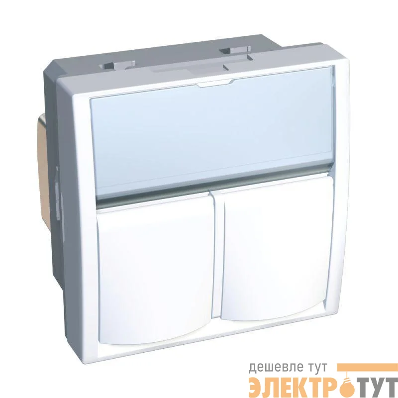 Розетка компьютерная СП S-one Altira RJ45 + RJ45 CAT.5E неэкранир. R9003 SchE ALB44325N
