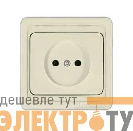 Розетка 1-м СП Валери 16А сл. кость UNIVersal Б-В0022