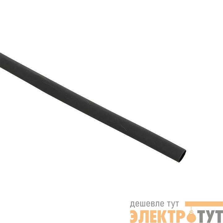 Трубка термоусадочная ТУТк с клеевым слоем нг 9/3 черн. 1м (уп.10м) PROxima EKF tut-k9-b