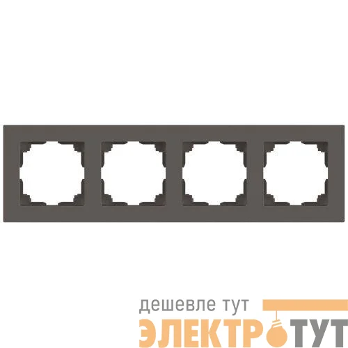 Рамка 4-м СП Accent 6-504-09 титан Intro Б0063712
