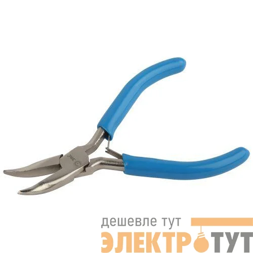 Тонкогубцы 120мм мини с изогнутым носом обливные рукоятки ЭРА Б0055909