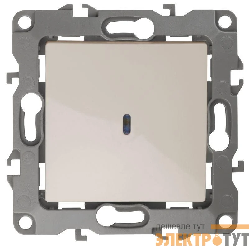 Механизм выключателя 1-кл. СП Эра12 10А IP20 12-1102-02 250В 10AX с подсветкой сл. кость Эра Б0014634