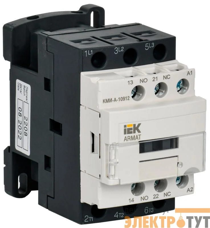 Контактор КМИ-А-10912 LC1D 9А кат. 110В AC 1НО+1НЗ AC-3 IEK AR-ACC-11-009-110-11