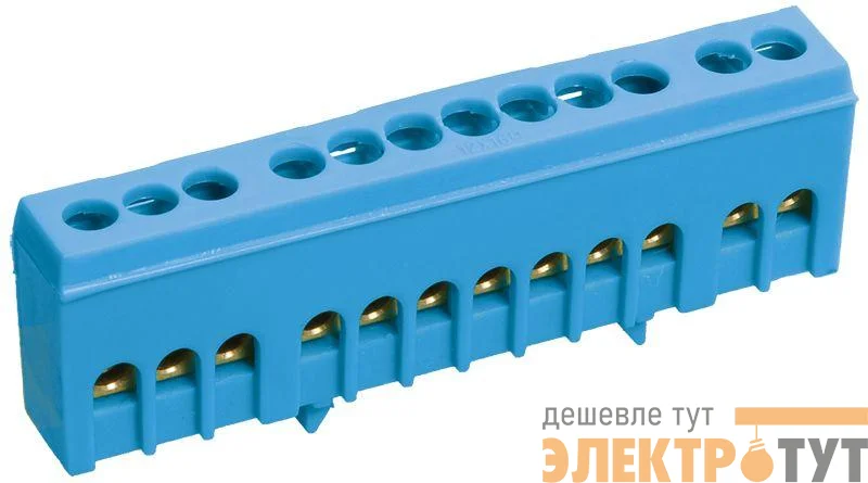 Шина нулевая в корп. изол. на DIN-рейку ШНИ-6х9-10-К-С IEK YNN10-69-10KD-K07