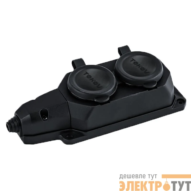 Колодка удлинителя 2-м 16А с заземл. каучук TOKOV ELECTRIC TKE-C05-KK2-Z