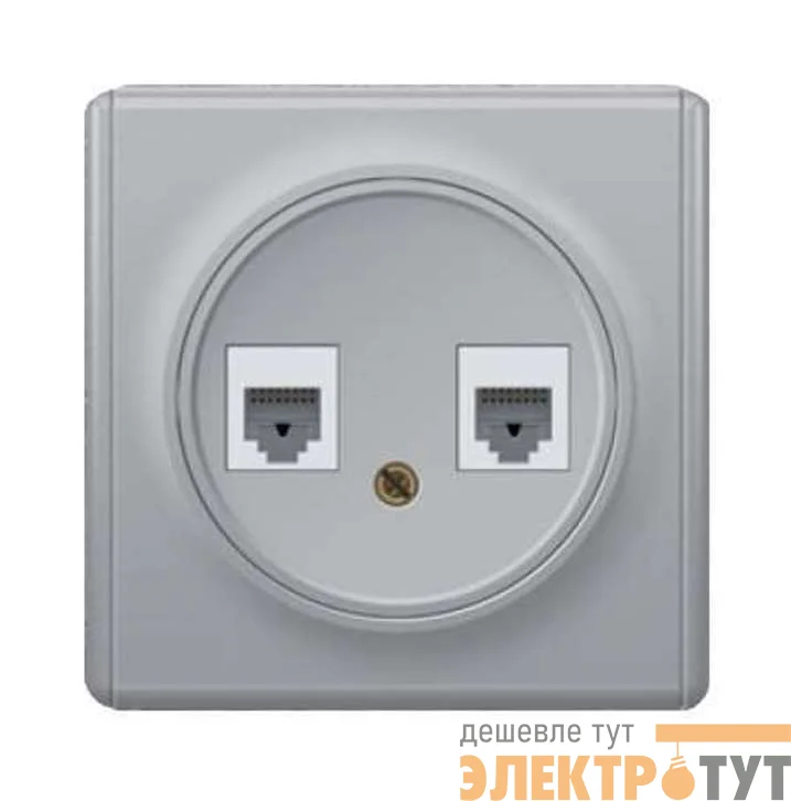 Механизм розетки комп. 2-м СП Florence RJ45 кат.5e сер. 1E20901302 OneKeyElectro 2172841