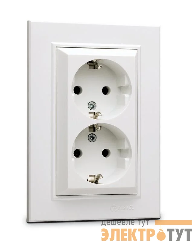 Розетка 2-я с/з СП Karea 16А IP20 бел. Makel 56001082