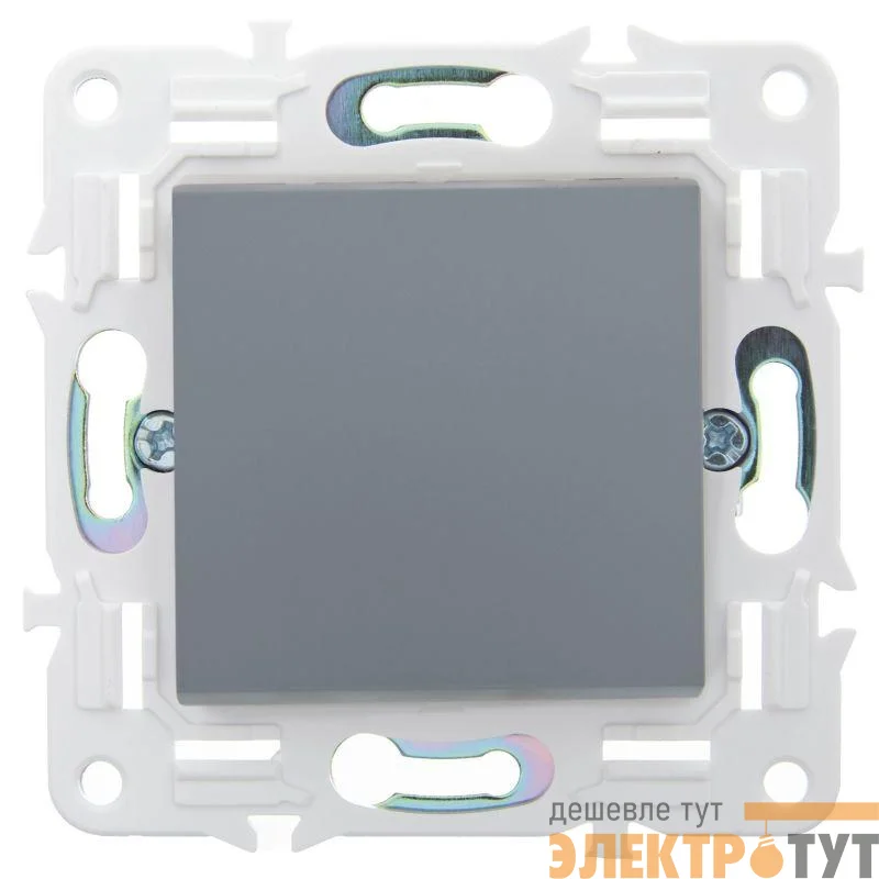 Выключатель 1-кл. SKANDY 10А SK-V01Gr сер. IEK SK-V10-0-10-K03