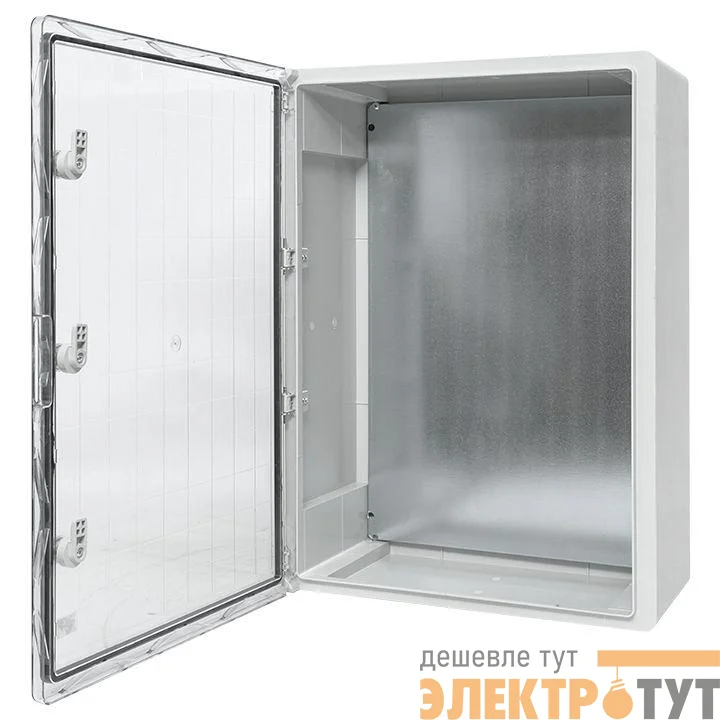 Бокс пластиковый с монтажной платой 700х500х250 IP65 прозр. дверь PROxima EKF PBT65MP009