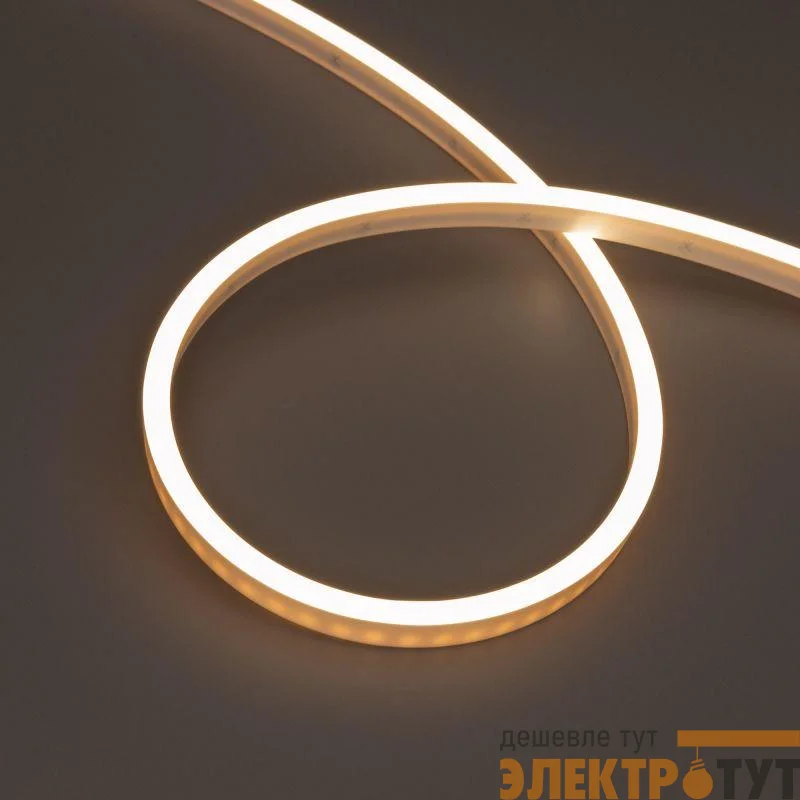 Лента светодиодная WAVE-SIDE-PU-A120-06x12mm 24В Warm 3500К 8Вт/м IP68 wire x1 вывод боков. герметичная (уп.3м) Arlight 052586