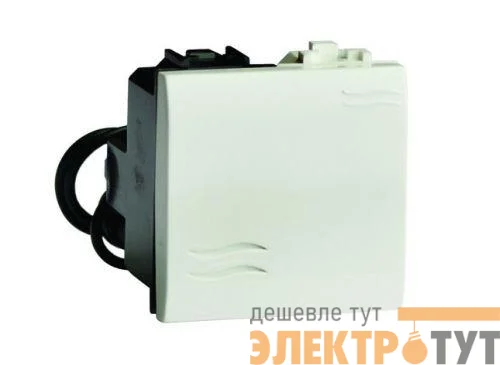 Выключатель 1-кл. 2мод. Brava 16А IP20 с подсветкой черн. DKC 77002NL