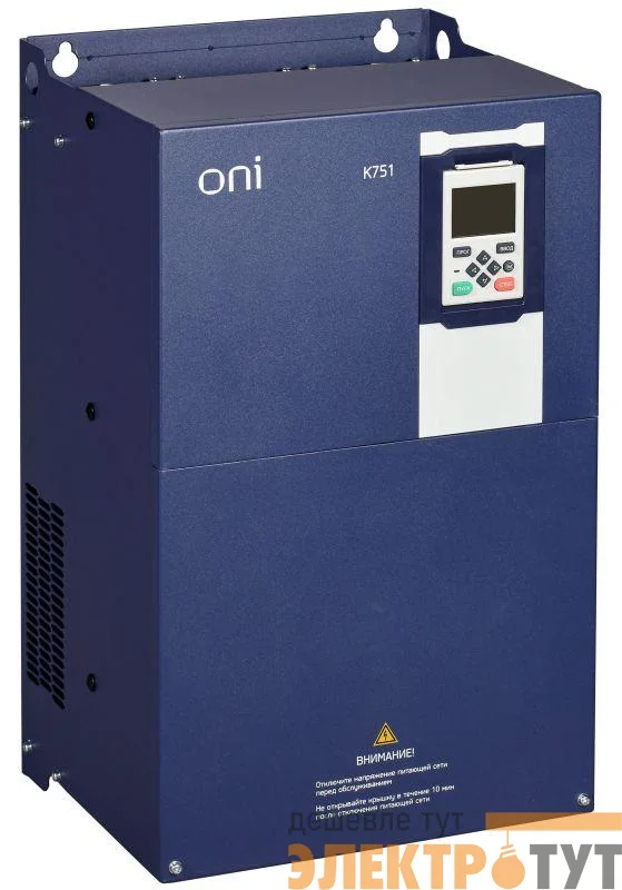 Преобразователь частоты K751 380В 3ф 55-75кВт 112-150А со встроен. тормозом ONI K751-33-5575TM