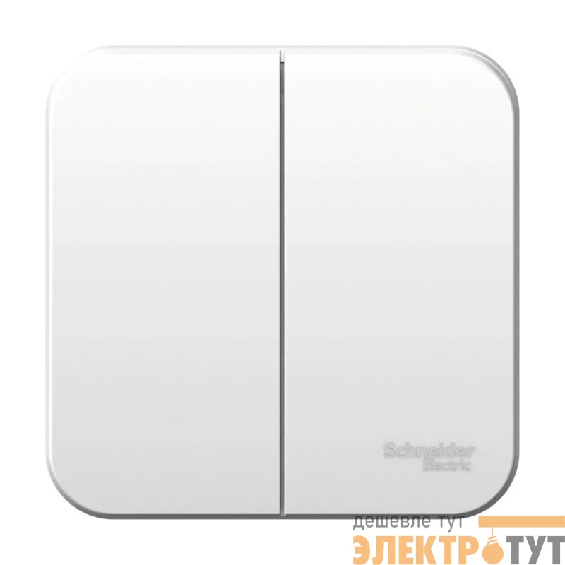 Выключатель 2-кл. ОП Blanca 10А IP20 (сх. 5) 250В с изолир. пластиной бел. SE BLNVA105011