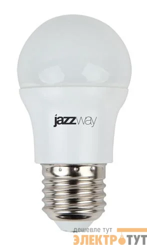 Лампа светодиодная PLED-SP 7Вт G45 шар 5000К холод. бел. E27 540лм 230В JazzWay 1027887-2